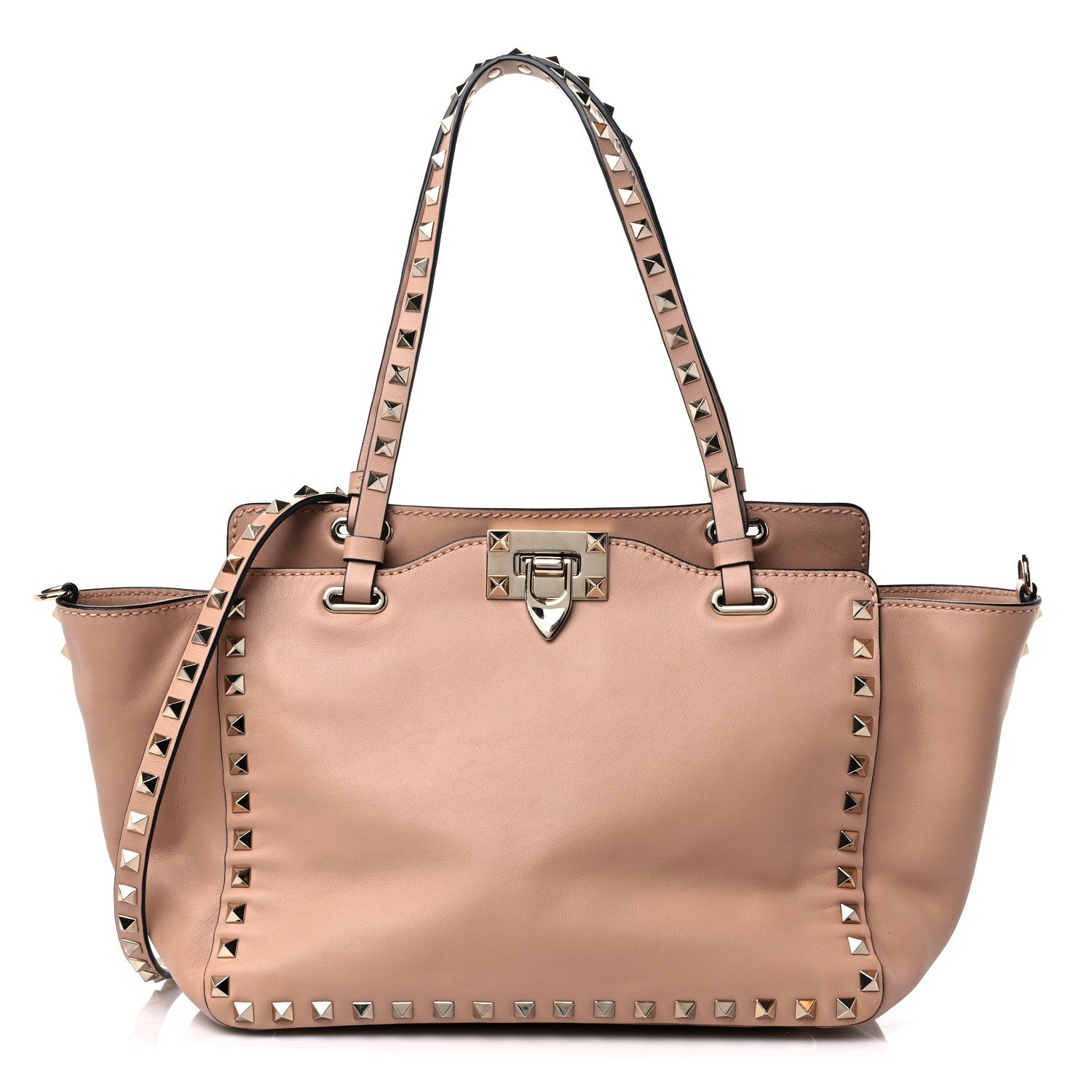 Valentino Garavani Vitello Small Rockstud Tote Skin Sorbet 1 of 10