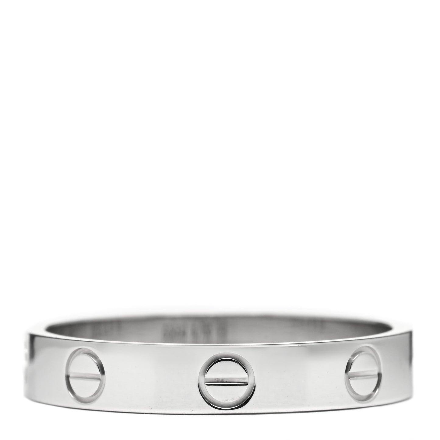 18K White Gold 3.5mm LOVE Wedding Band Ring 58 8.5