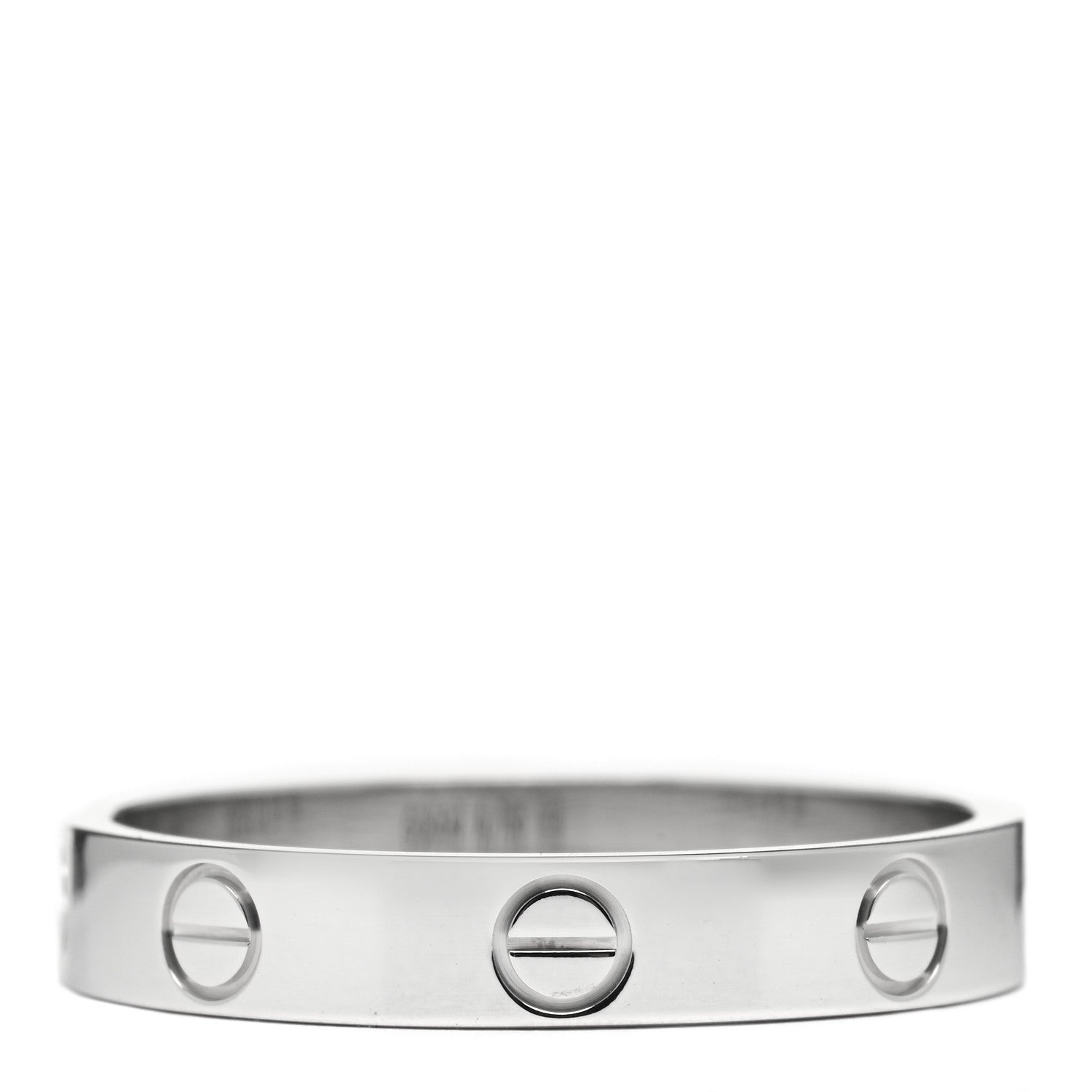 Cartier 18K White Gold 3.5mm LOVE Wedding Band Ring 58 8.5 2 of 3