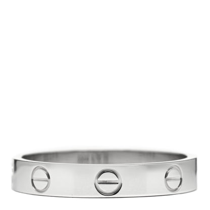 Cartier 18K White Gold 3.5mm LOVE Wedding Band Ring 58 8.5 2 of 3