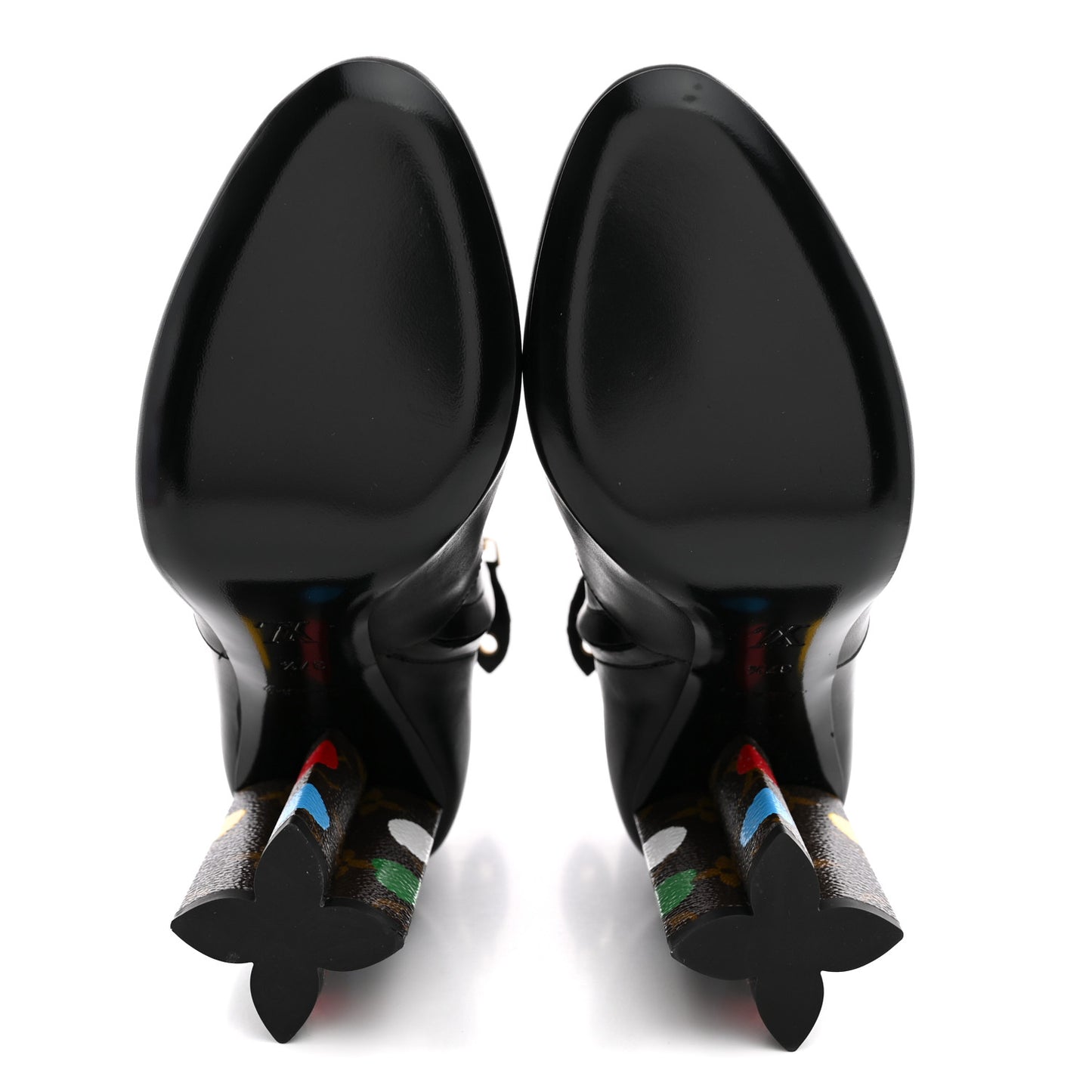 LV X YK Calfskin Monogram Silhouette Ankle Boots 37.5 Black