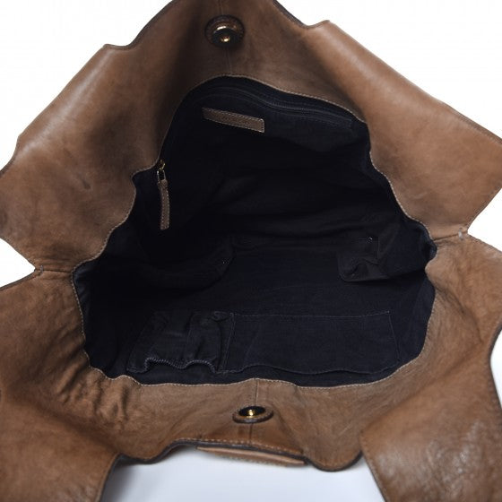 Lambskin George V Apron Bag Brown