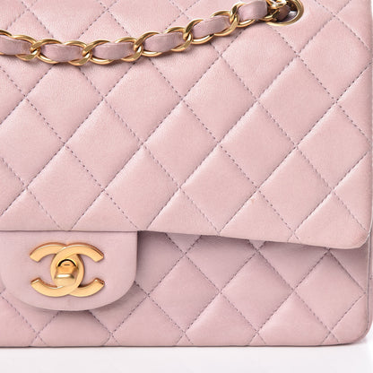 Chanel Lambskin Quilted Medium Double Flap Light Pink 12 of 13
