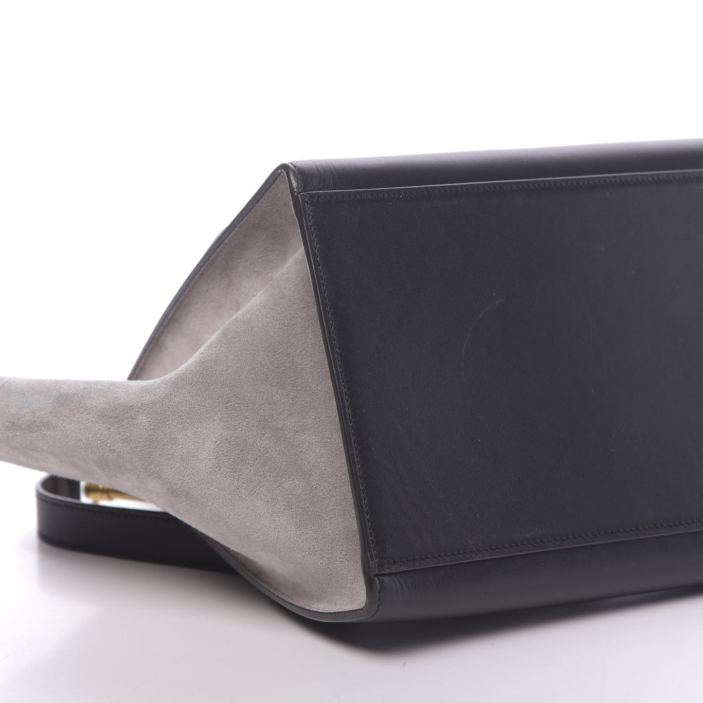 Smooth Calfskin Suede Medium Bi-Color Trapeze