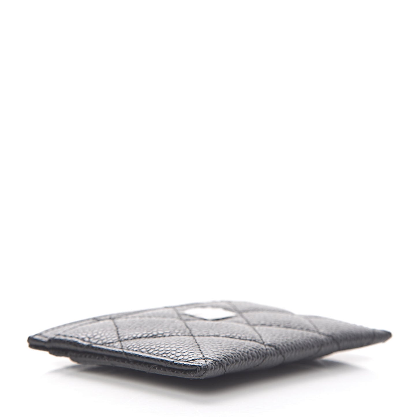 Caviar Quilted Card Holder Black