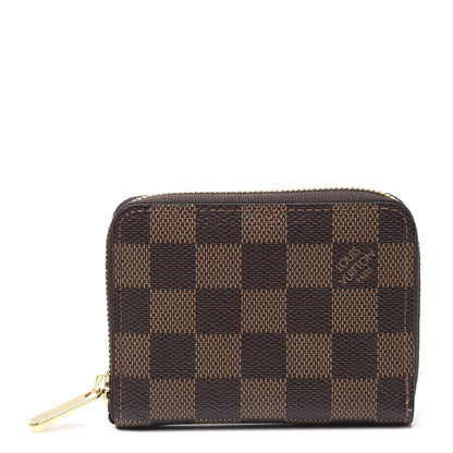 Louis Vuitton Damier Ebene Zippy Coin Purse Rose Ballerine 1 of 9
