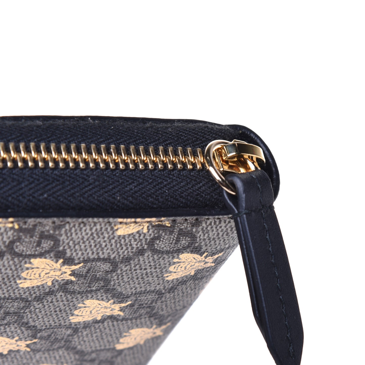 GG Supreme Monogram Bees Zip Around Wallet