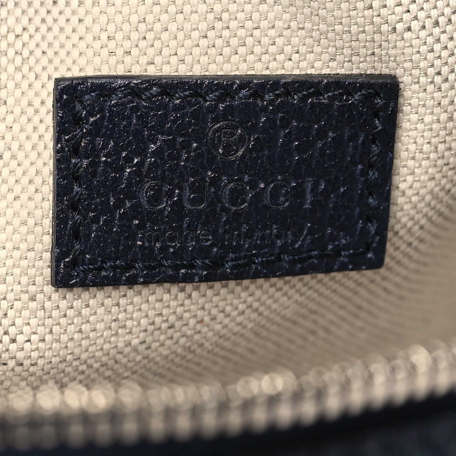 Gucci GG Supreme Monogram Textured Calfskin Web Mini Ophidia Messenger Beige Blue 6 of 9
