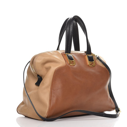 Fendi Calfskin Large Chameleon Tote Cognac Camel Black 4 of 15