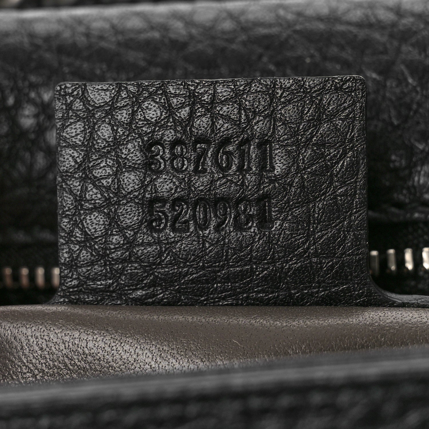 Gucci Calfskin Studded Medium Miss Bamboo Shoulder Bag Black 7 of 14