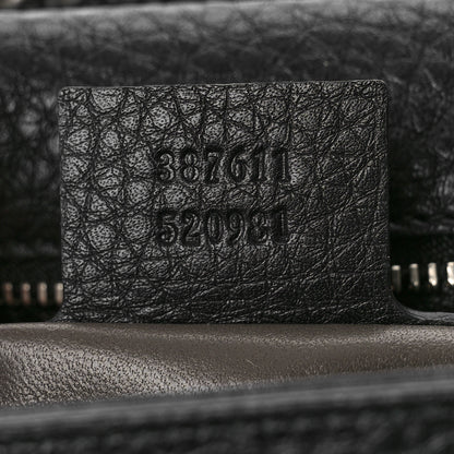 Gucci Calfskin Studded Medium Miss Bamboo Shoulder Bag Black 7 of 14