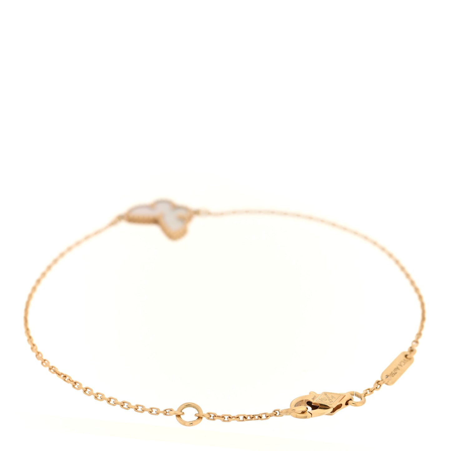 18K Yellow Gold Mother of Pearl Sweet Alhambra Butterfly Bracelet
