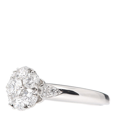 Van Cleef & Arpels Platinum Diamond 1.16ctw Large Fleurette Ring 53 6.25 3 of 6