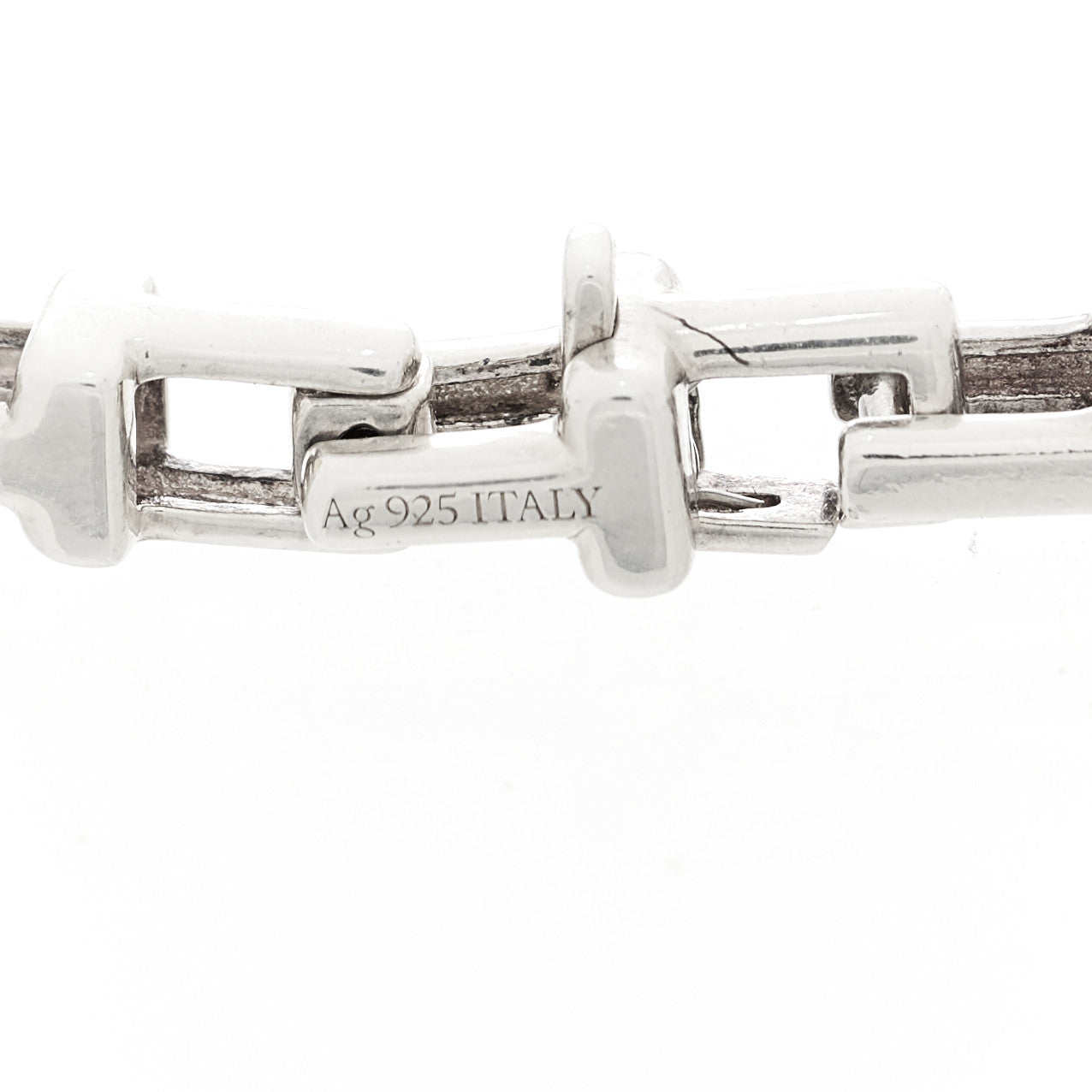 Tiffany Sterling Silver Narrow T Chain Bracelet 6 of 9