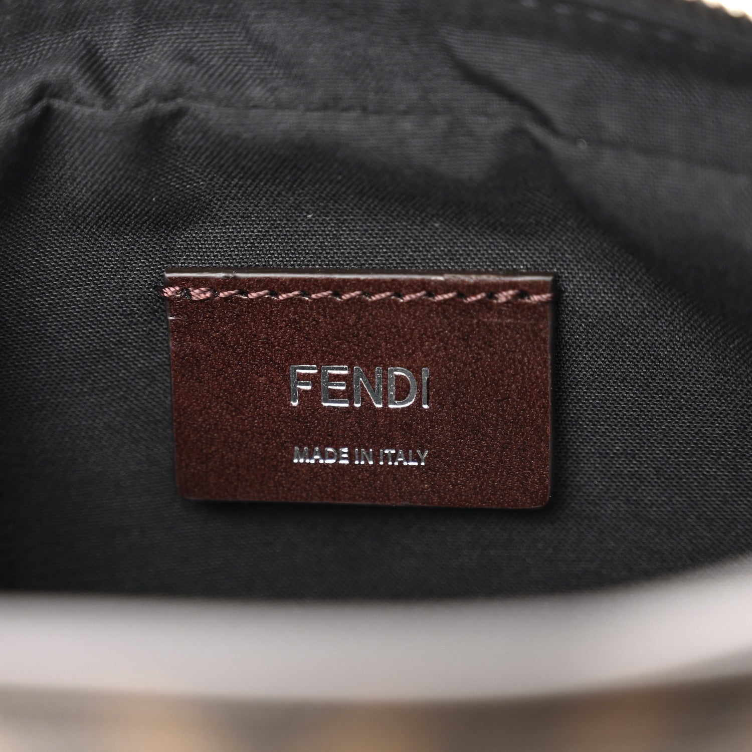 Fendi Shiny Glazed Fabric Vitello Cover FF 1974 Logo Medium Camera Case Tobacco Moro Giallo Ebano 6 of 10