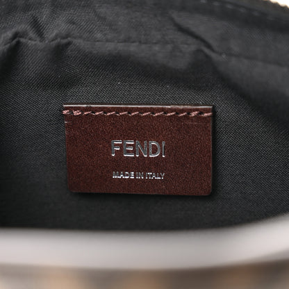 Fendi Shiny Glazed Fabric Vitello Cover FF 1974 Logo Medium Camera Case Tobacco Moro Giallo Ebano 6 of 10