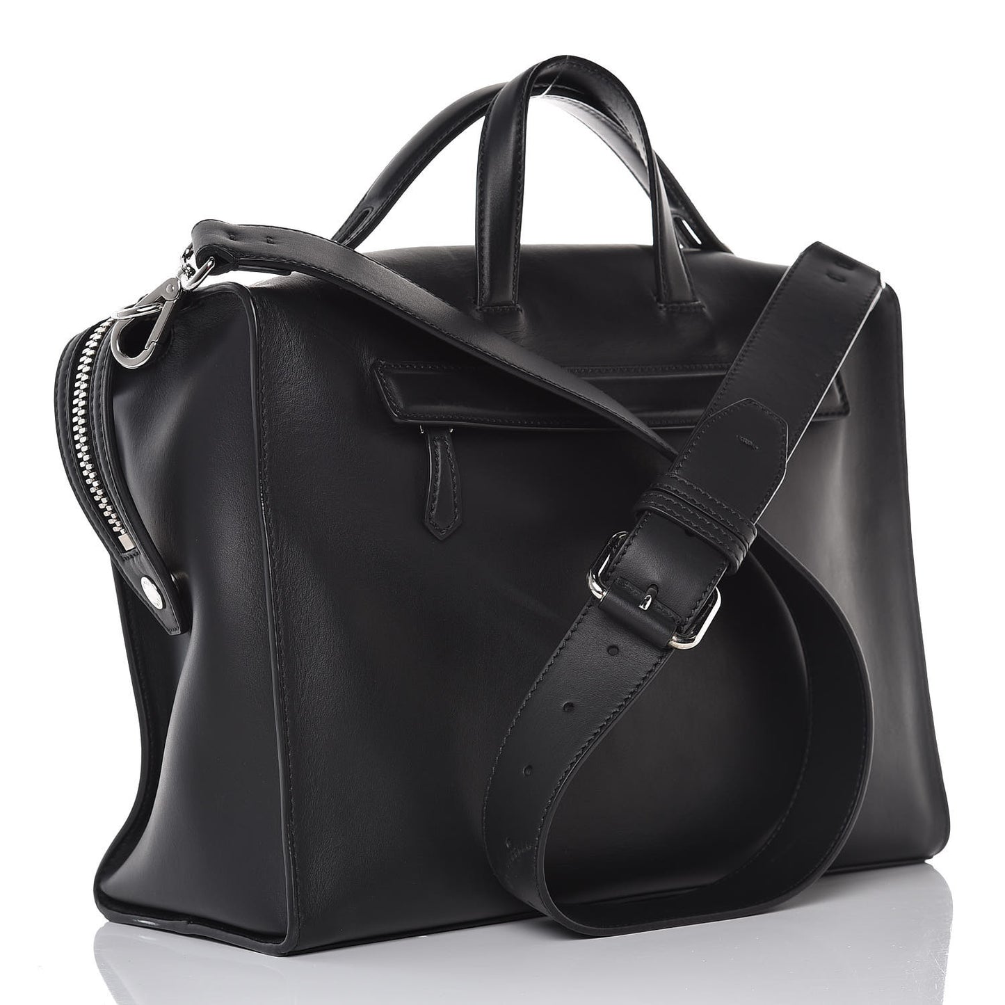 Calfskin Faces Lui Urban Briefcase Black