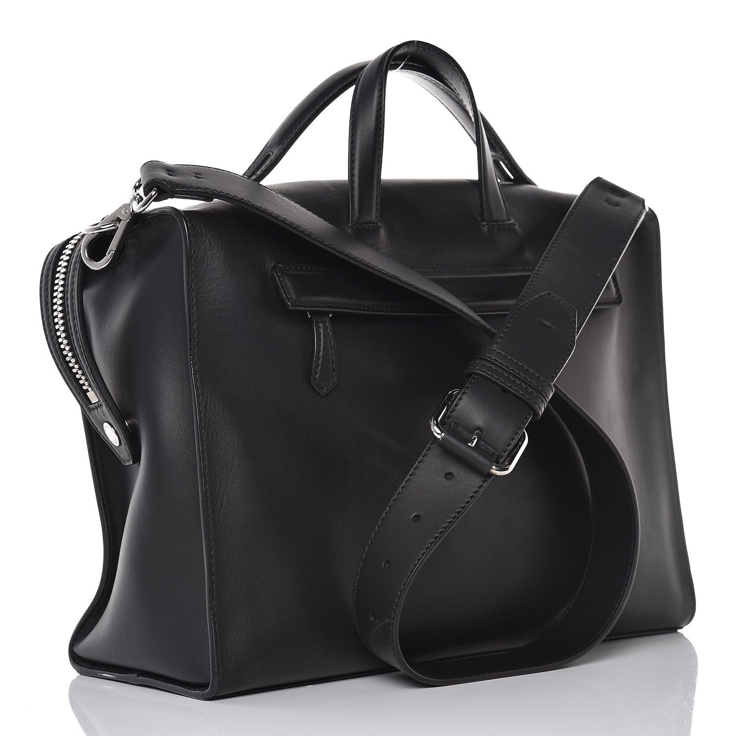 Fendi Calfskin Faces Lui Urban Briefcase Black 3 of 11