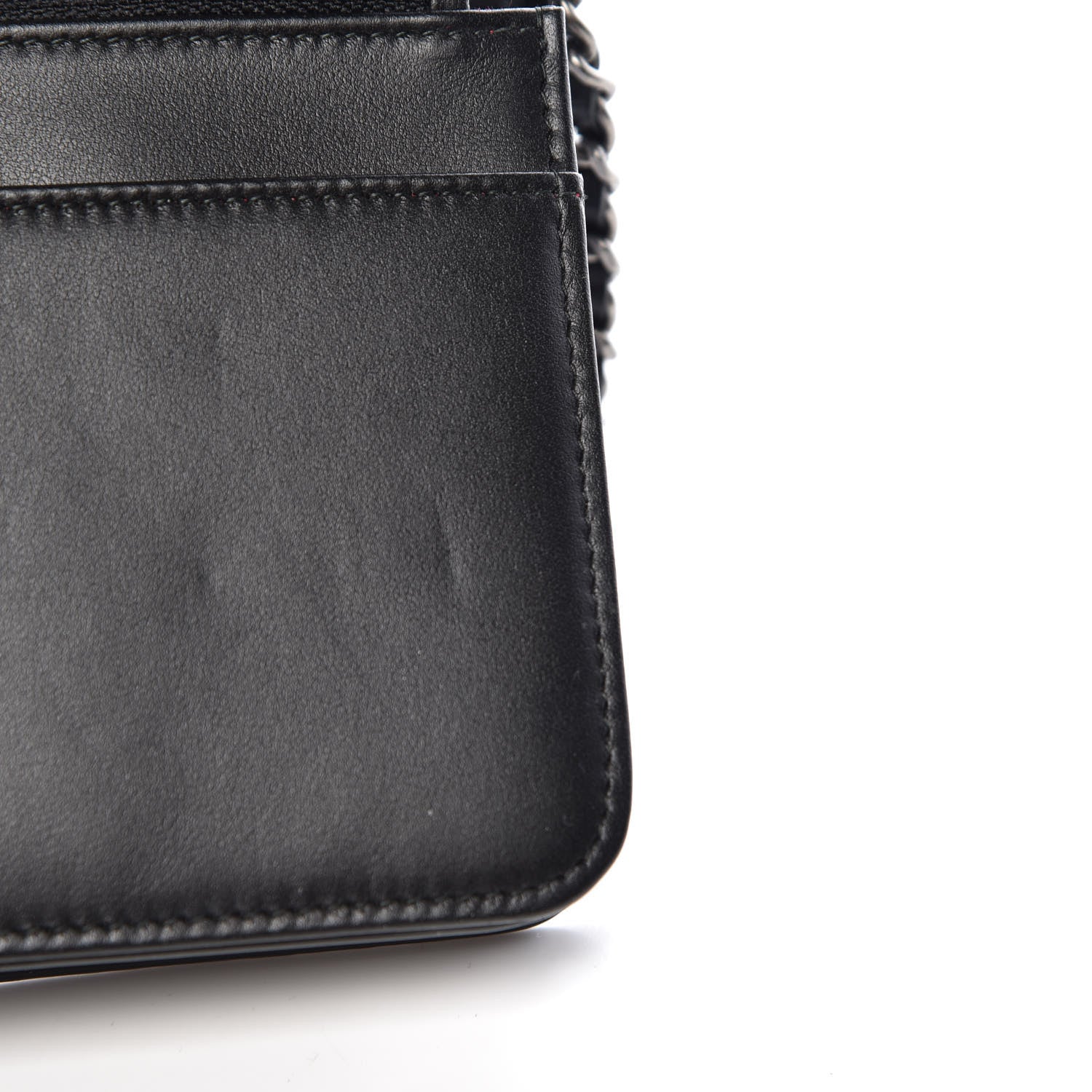 Chanel Aged Calfskin Quilted Gabrielle Wallet On Chain WOC Navy Black 13 of 14