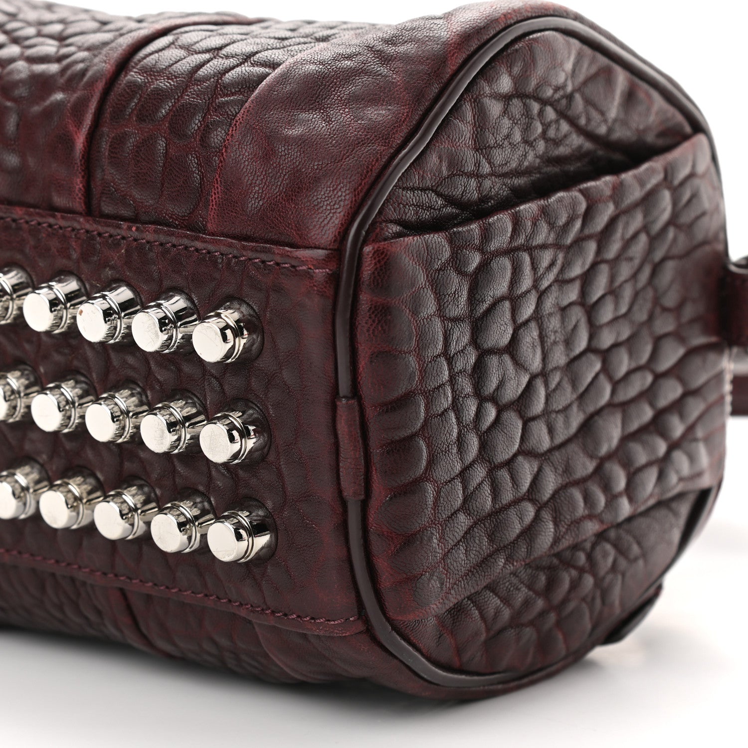 Alexander Wang Pebbled Lambskin Mini Rockie Beet Rhodium Hardware 6 of 9