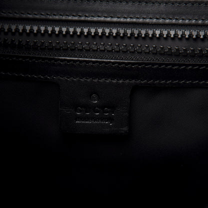 Gucci Velvet GG Monogram Web Medium Double Buckle Backpack Blue Beige Black 7 of 10