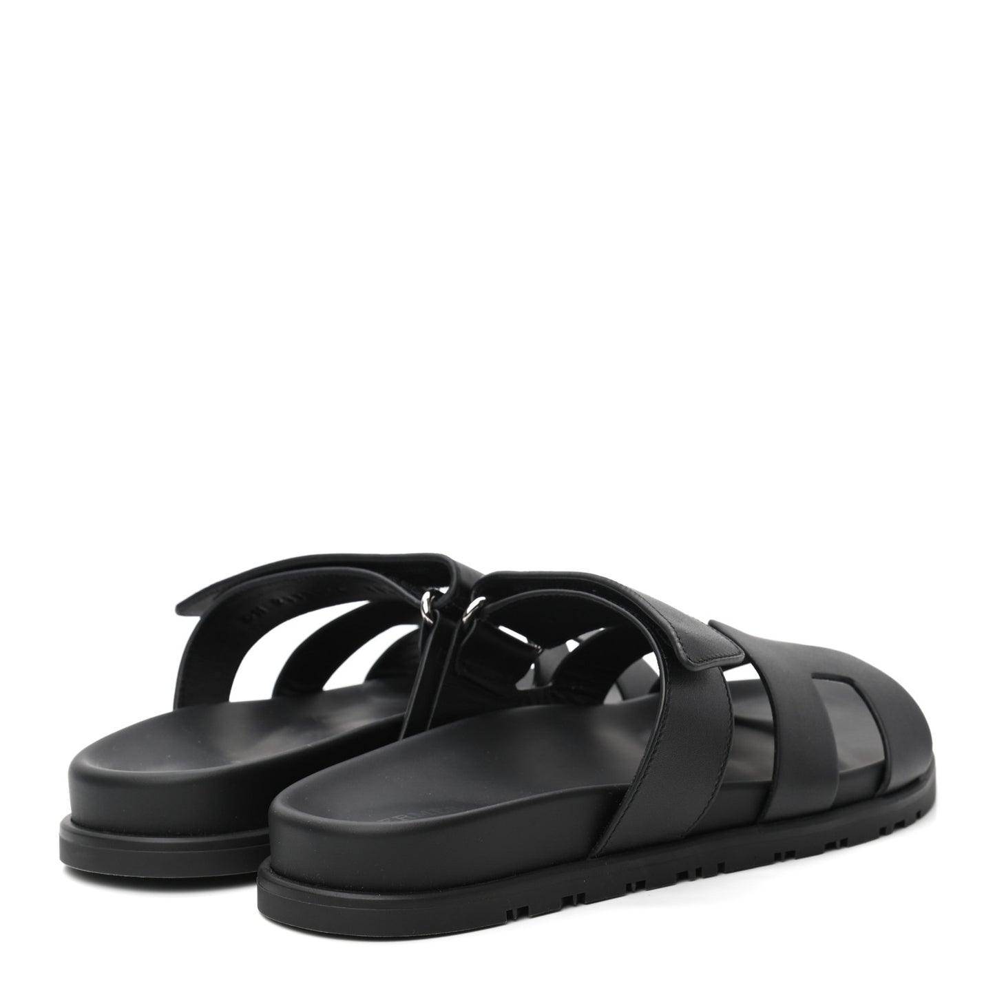 Calfskin Womens Chypre Sandals 38.5 Black