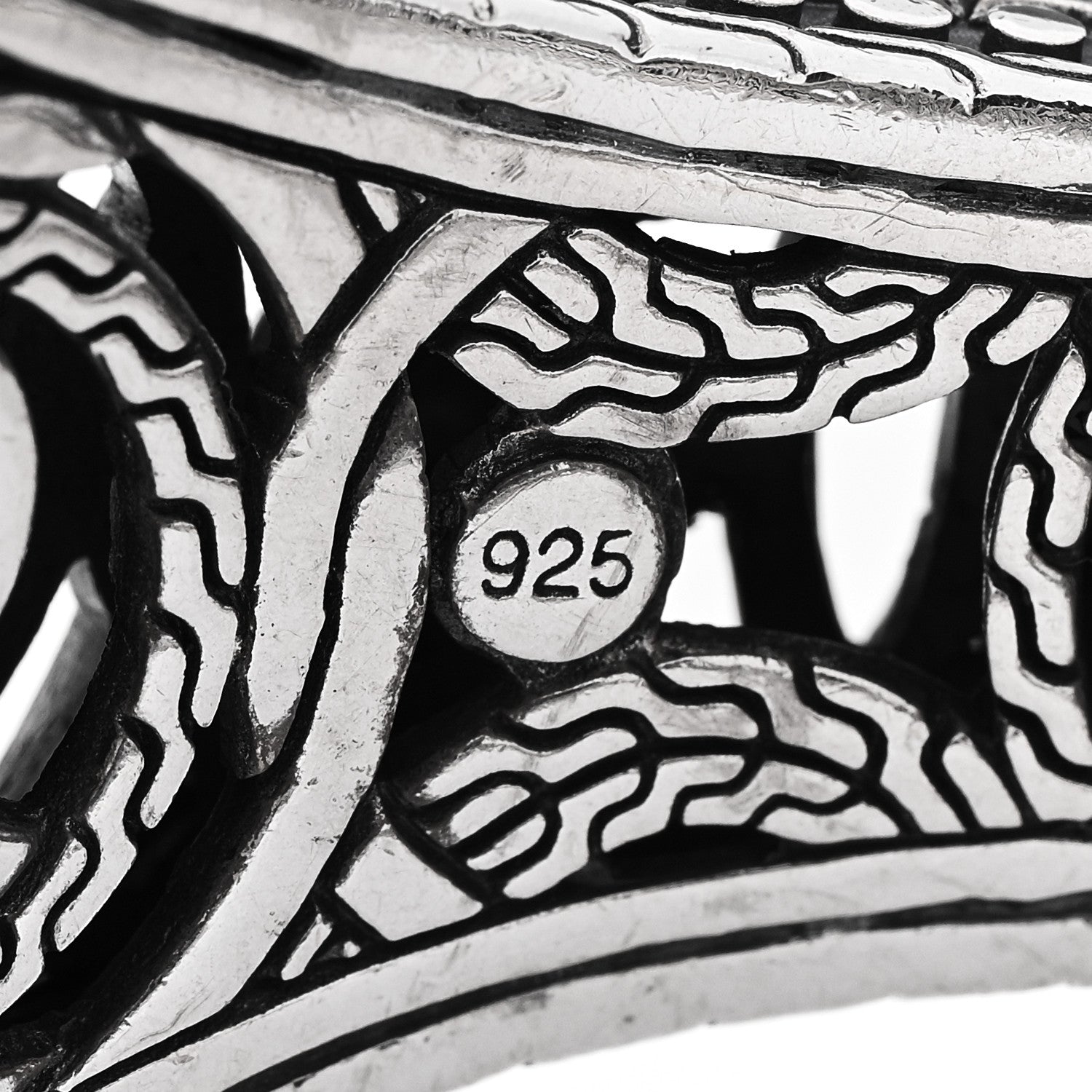 John Hardy Sterling Silver 22K Yellow Gold Hammered Dot Cuff Bracelet 4 of 4