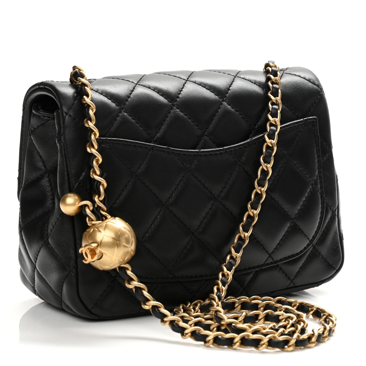 Chanel Lambskin Quilted Mini Pearl Crush Flap Black 3 of 10