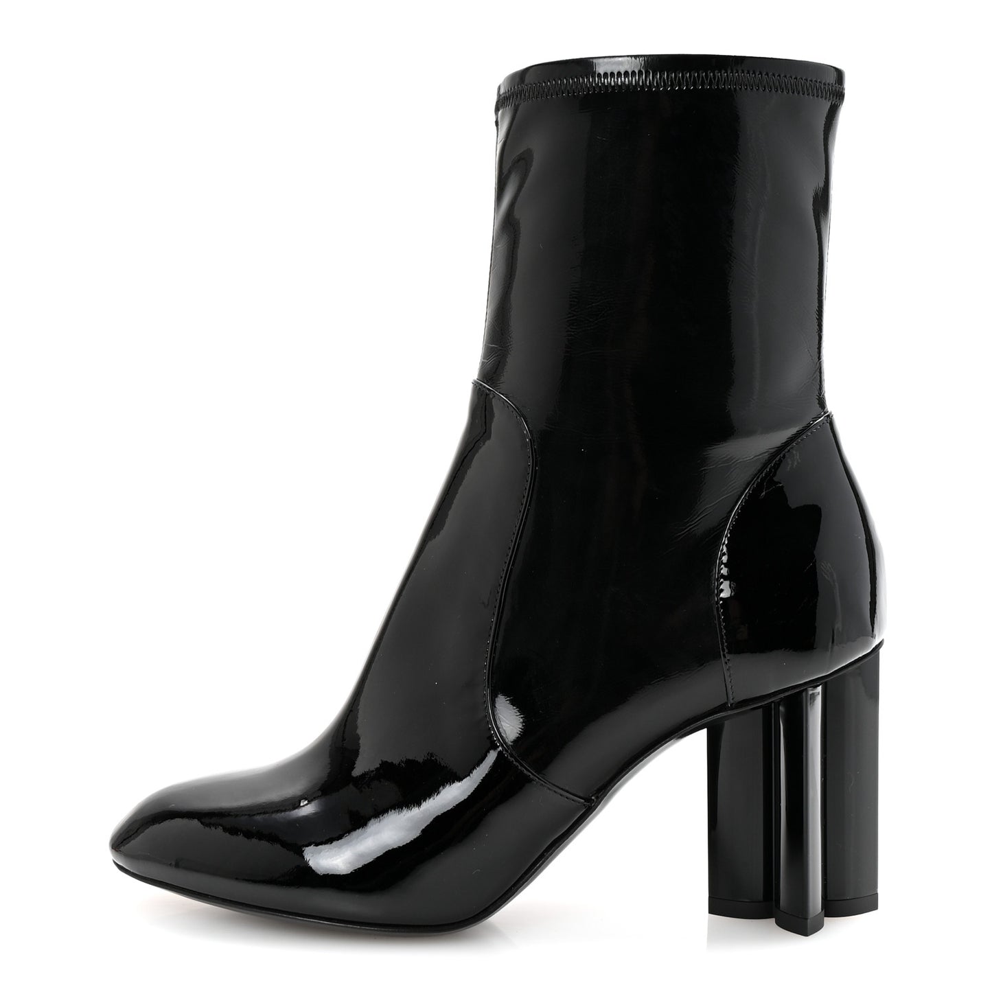 Patent Silhouette Ankle Boots 37.5 Black