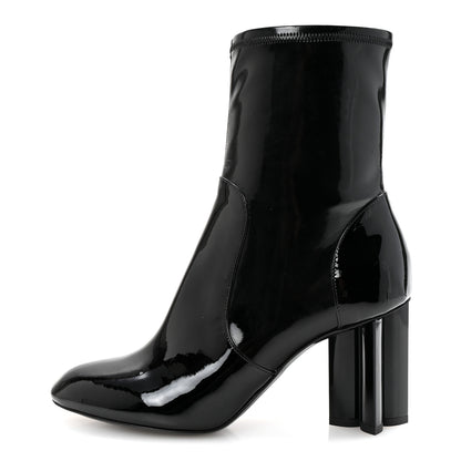 Louis Vuitton Patent Silhouette Ankle Boots 37.5 Black 1 of 8