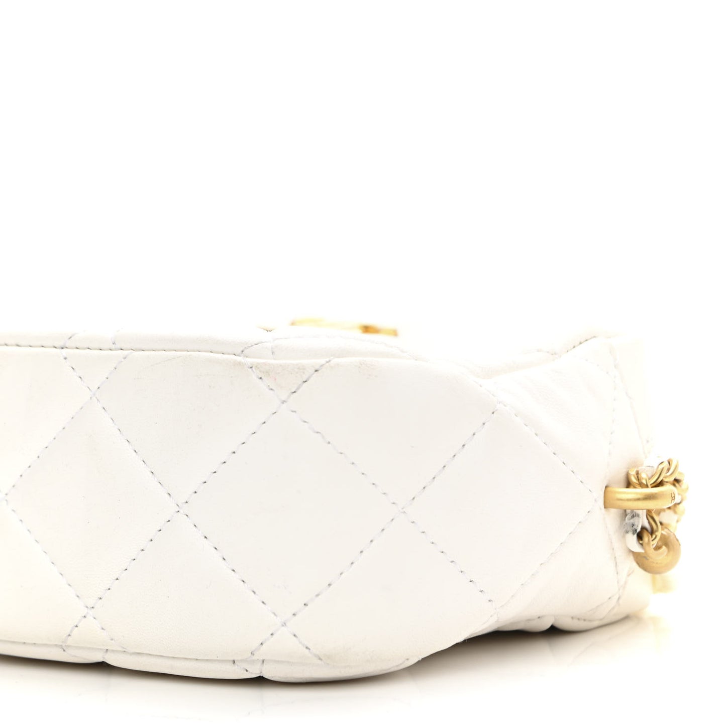 Lambskin Quilted Mini My Perfect Camera Case White