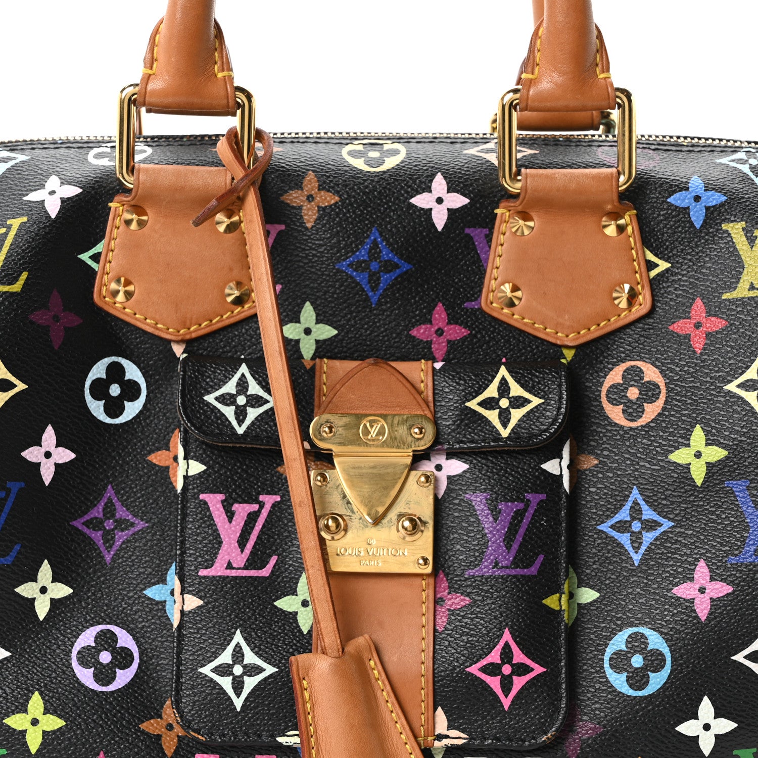 Louis Vuitton Monogram Multicolor Speedy 30 Black 1890928