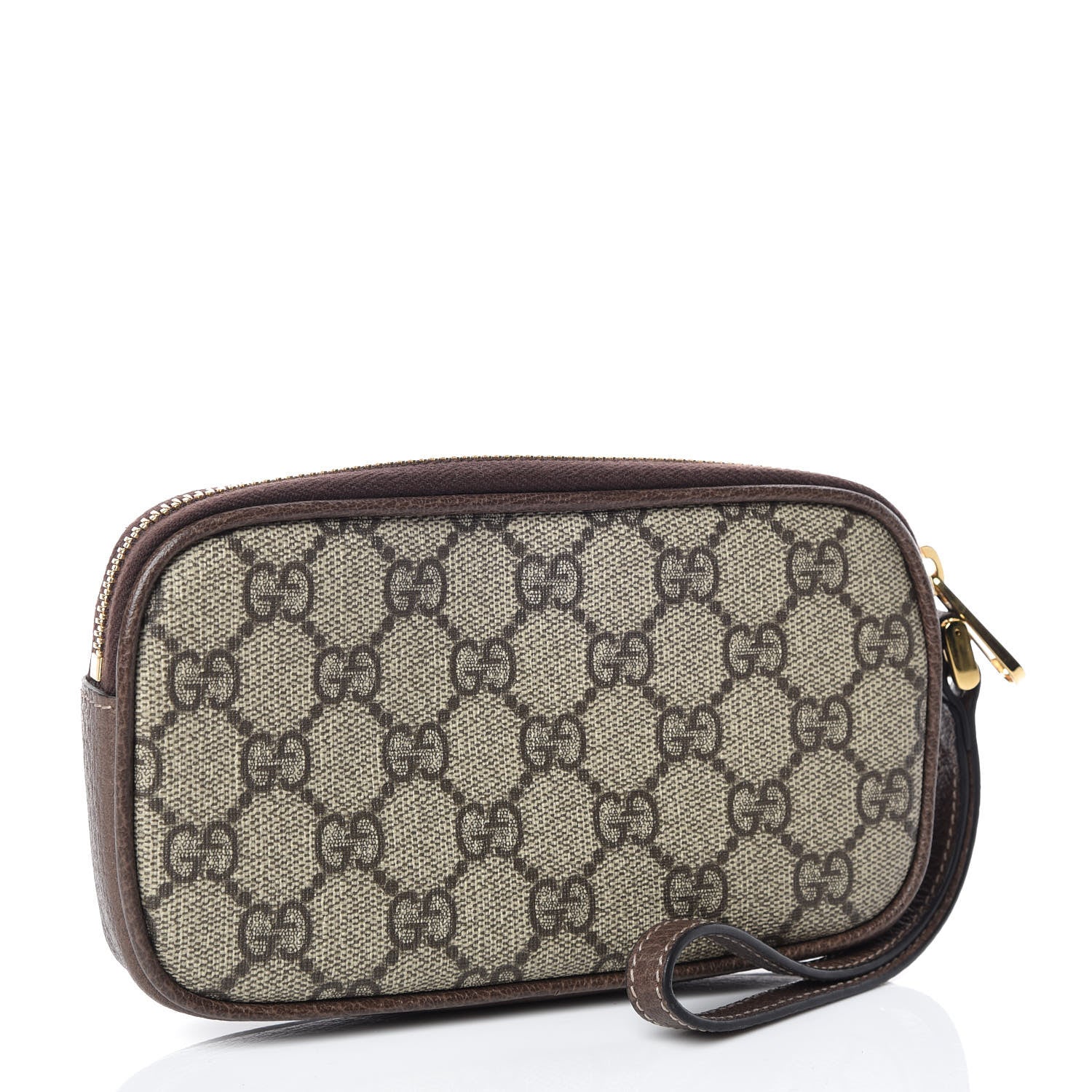 Gucci GG Supreme Monogram Ophidia Phone Case Wristlet Brown 3 of 7