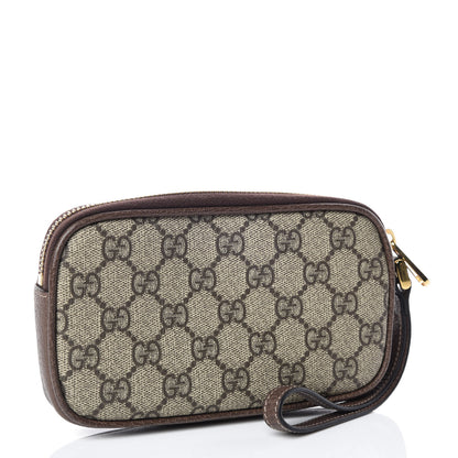 Gucci GG Supreme Monogram Ophidia Phone Case Wristlet Brown 3 of 7