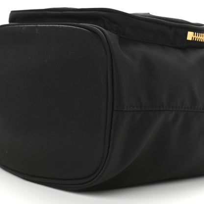 Prada Saffiano Tessuto Nylon Mini Bucket Crossbody Bag Black 10 of 10