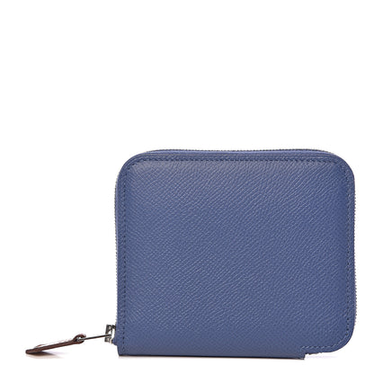 Hermes Epsom Silk'In Compact Wallet Bleu Brighton 1 of 7