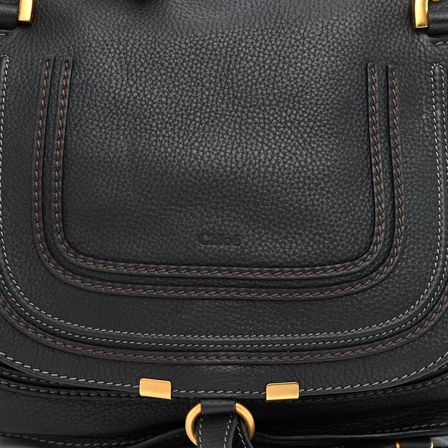 Calfskin Medium Marcie Satchel Black