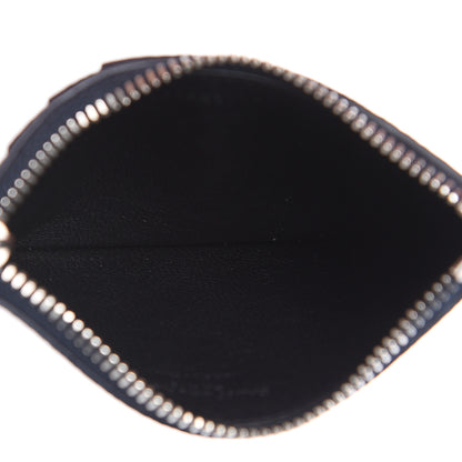 Saint Laurent Grained Calfskin 5 Fragments Zip Pouch Card Holder Deep Marine 5 of 7