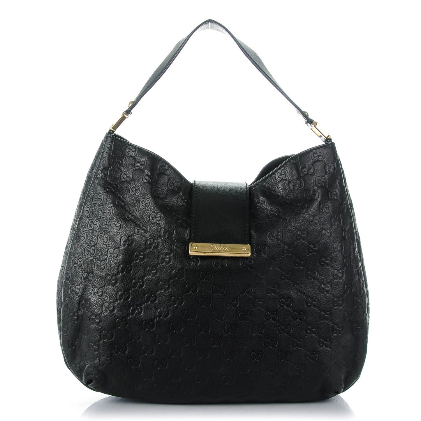 Guccissima Large New Ladies Web Hobo Black