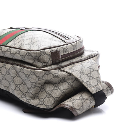 Gucci Soft GG Supreme Monogram Textured Dollar Calfskin Web Ophidia Pouch Pocket Belt Bag Beige Ebony New Acero Black 9 of 11
