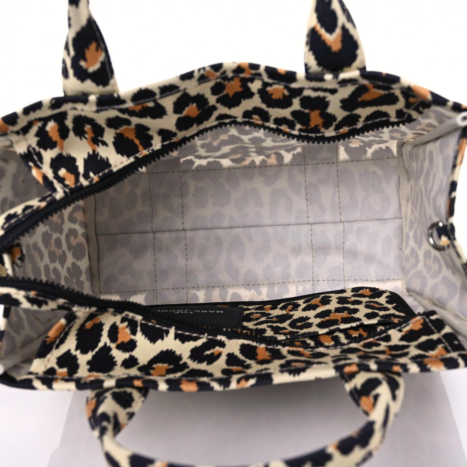 Marc Jacobs Cotton Canvas Leopard Print Medium The Traveler Tote Bag 5 of 8