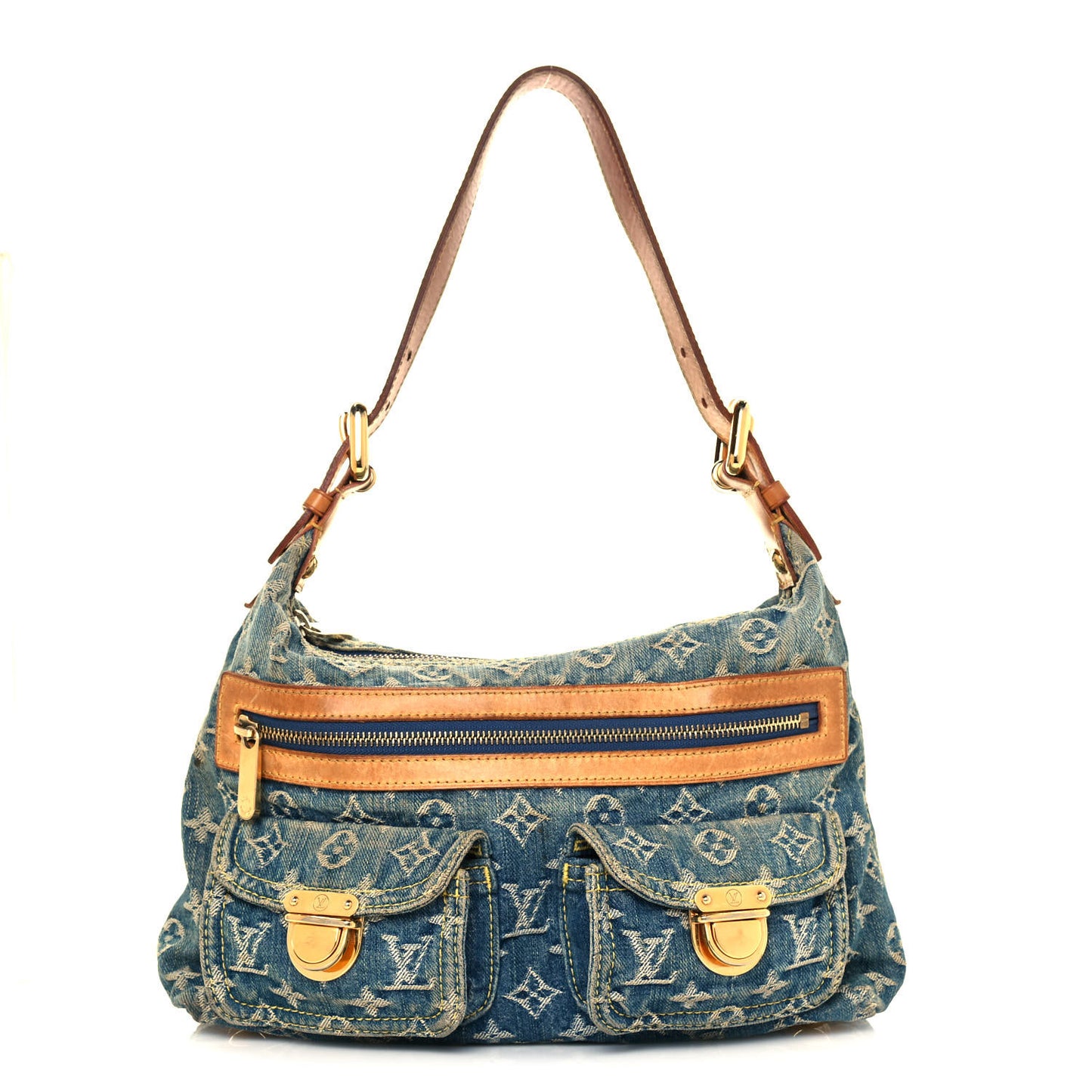 Monogram Denim Baggy PM Blue