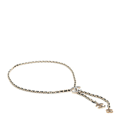 Chanel Lambskin Enamel CC Chain Belt Black Gold 1 of 5