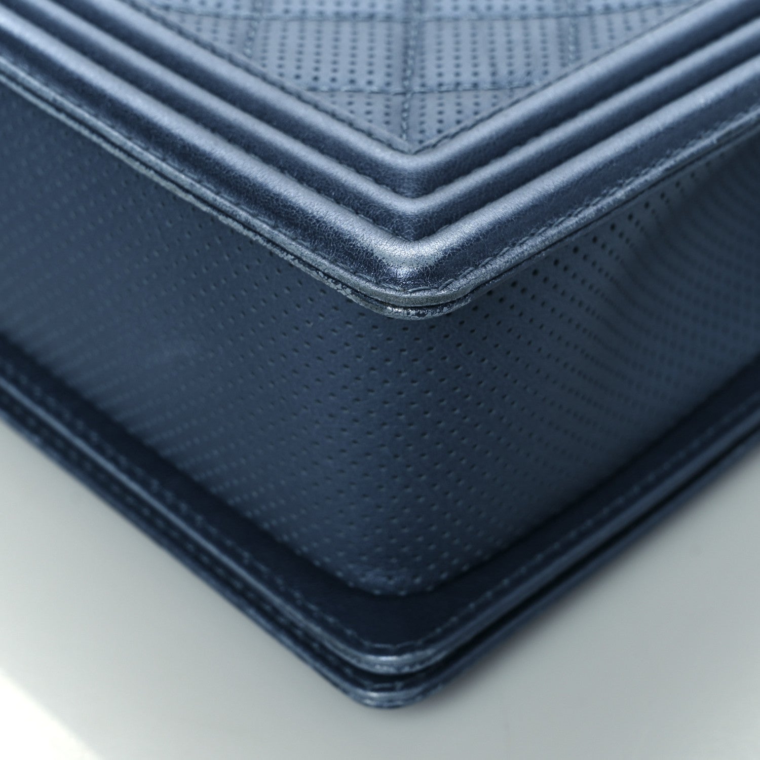 Chanel Perforated Lambskin Quilted New Medium Boy Flap Blue 9 of 18