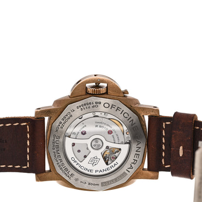Panerai Bronze Calfskin 47mm Luminor Submersible Automatic Watch Brown PAM00968 4 of 5