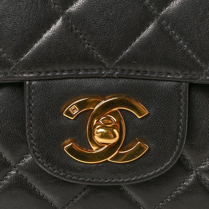 Chanel Lambskin Quilted Medium Rectangular Kelly Flap Bag Black 11 of 12