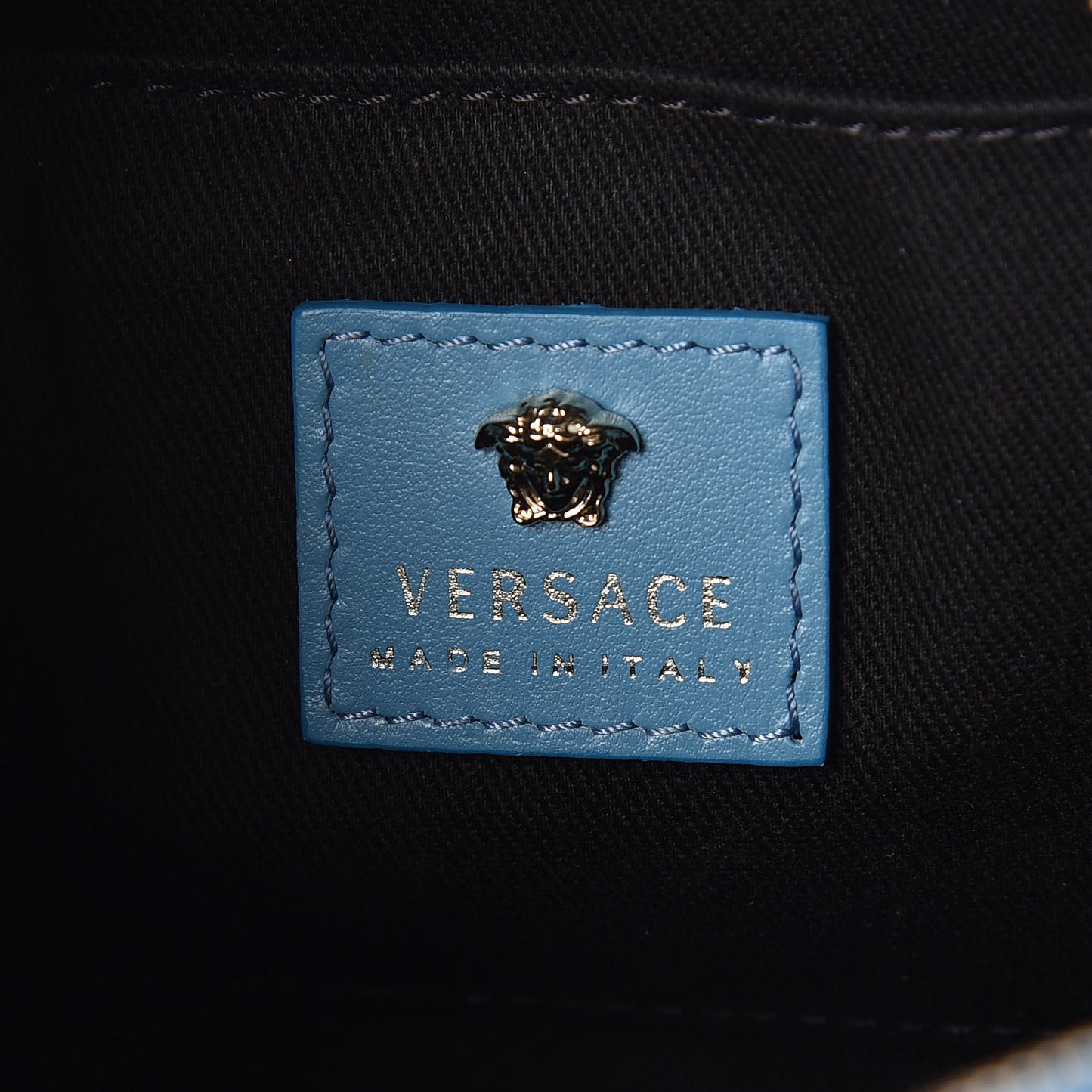 Calfskin Palazzo Medusa Camera Bag Blue