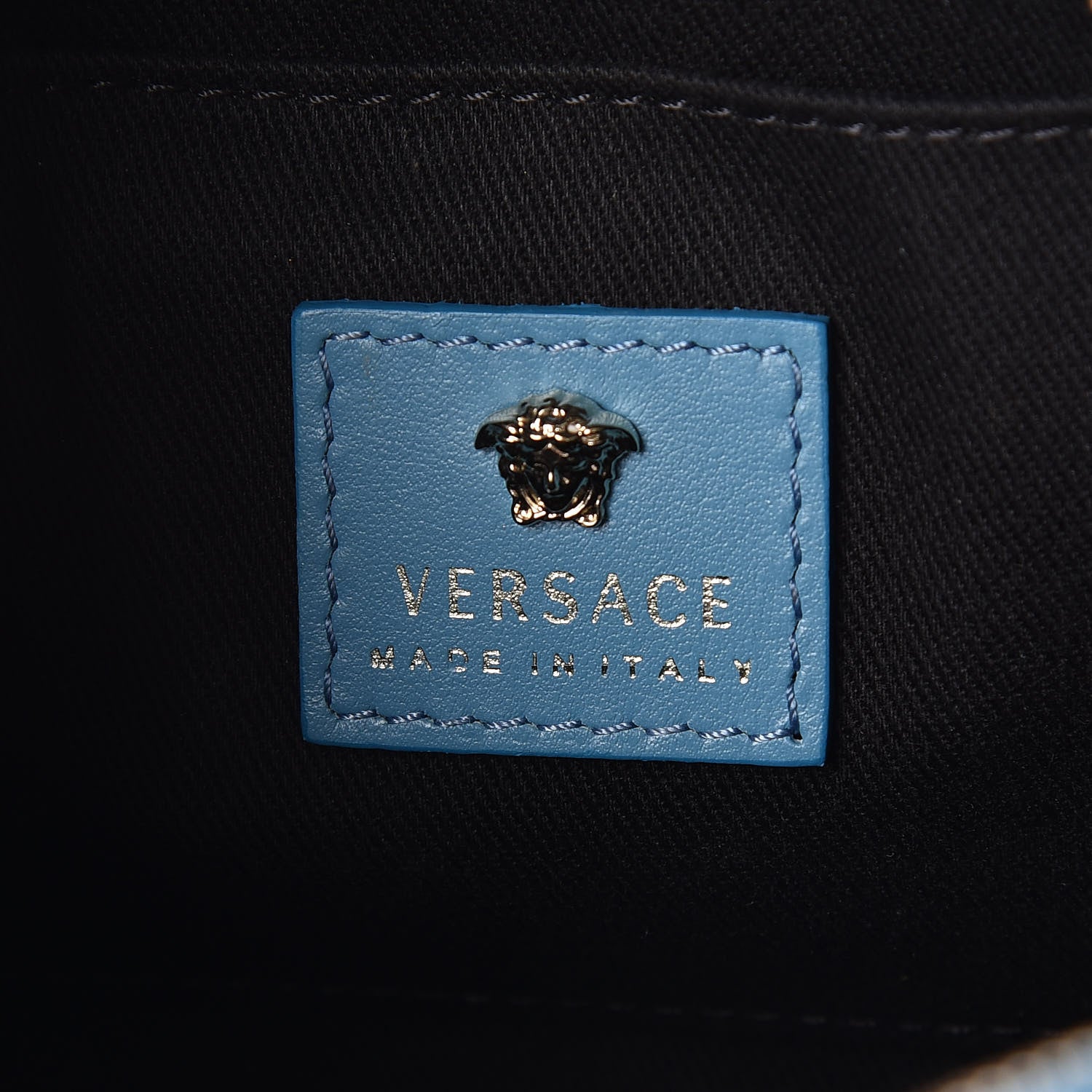 Versace Calfskin Palazzo Medusa Camera Bag Blue 6 of 8