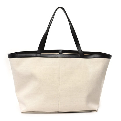 Bottega Veneta Canvas Nappa Intrecciato Flip Flap Tote Natural Fondant 1 of 10