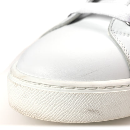 Hermes Metallic Calfskin Womens Advantage Sneakers 39.5 White Dore 12 of 13
